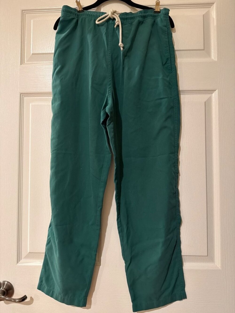 S.C.R.U.B.S. Green Medical Scrub Pants M-Short Elastic Waist Polyester Cotton Bl
